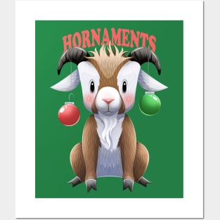 Hornaments Christmas Goat Posters and Art